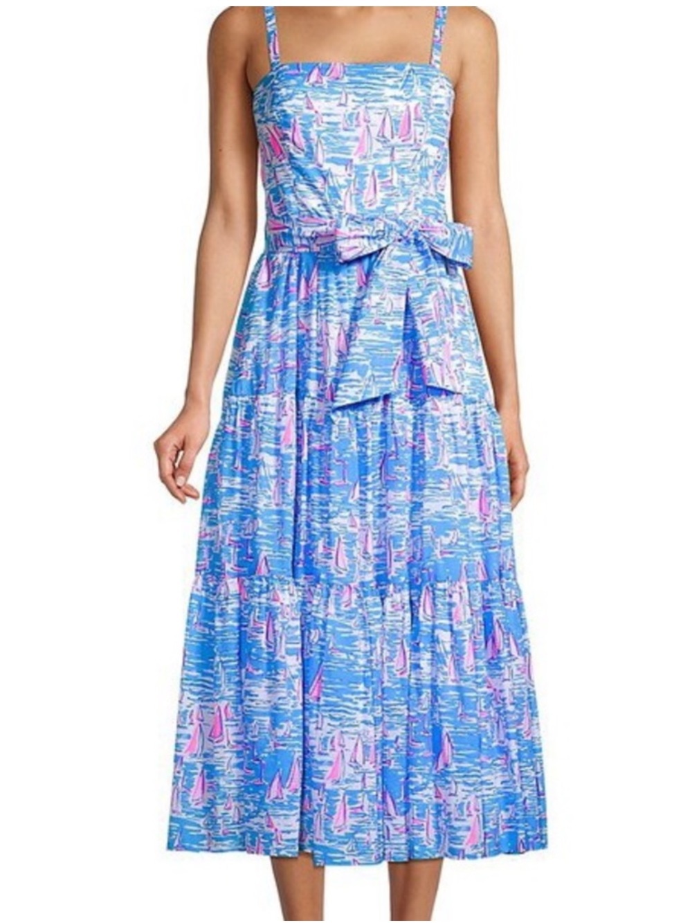 Lilly Pulitzer Analeese Midi Dress in Zanzibar Blue Boatylicious